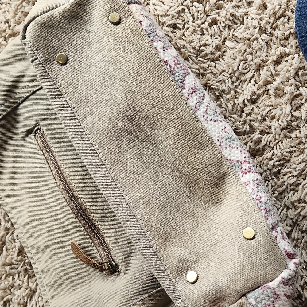Myra Brown and Cream Women's Bag With Leather Accents - Picture 4 of 12